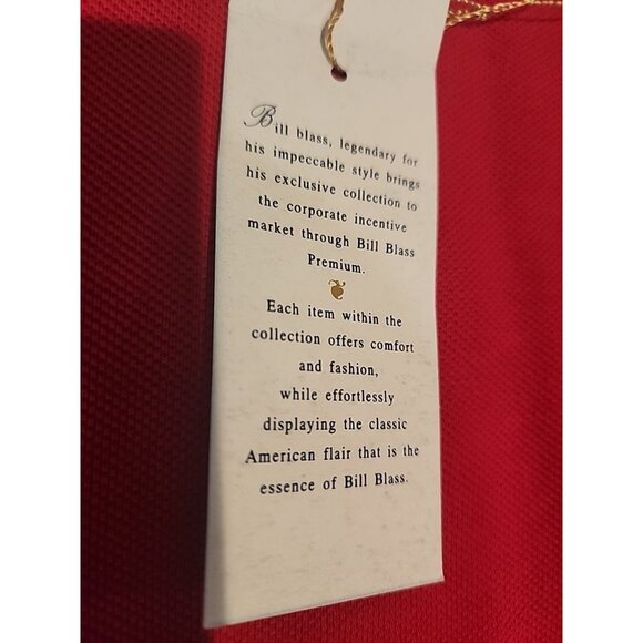 new vintage BILL BLASS PREMIUM size L Mens Polo Shirt Team USA Red American Flag - Picture 8 of 11